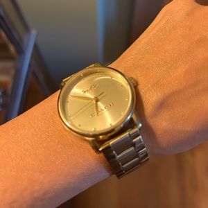 Coach Gold-Tone Women's Stainless Steel Bracelet Watch